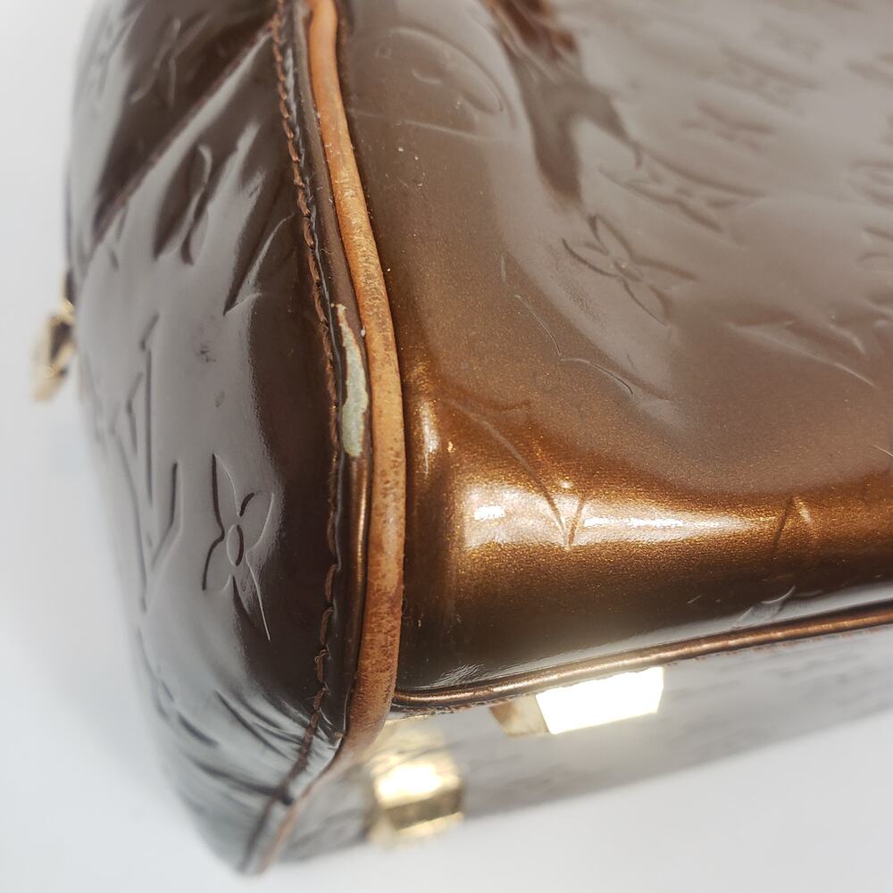 Louis Vuitton Vernis Tompkins Satchel Monogram Metallic Copper - Picture 10 of 15